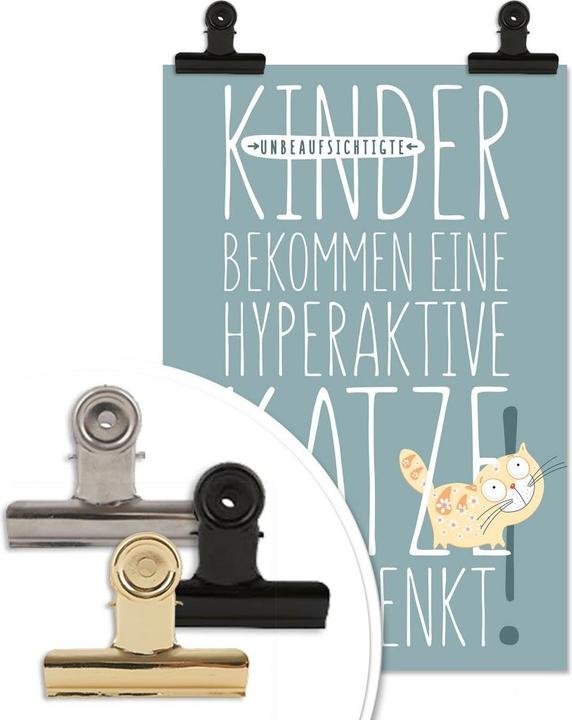 Produktbild Trenddeko Unbeaufsichtigte Kinder bekommen eine hyperaktive Katze geschenkt. (105 x 160 cm)
