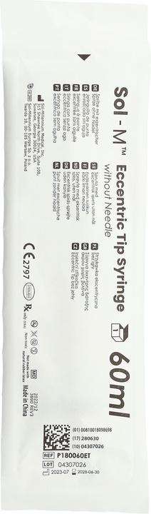 Valeurs nutritives et ingrédients Sol-m Spritze ohne Nadel 60ml EccentricTip 30 Stk