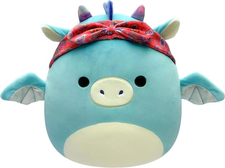 Actual product image Squishmallows - 19 cm Plush P17 - Tatiana the Teal Dragon w Bandana (19 cm)