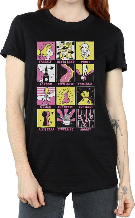 Immagine prodotto Disney Tinkerbell Squares Maglietta Ampia Donna (XXL)