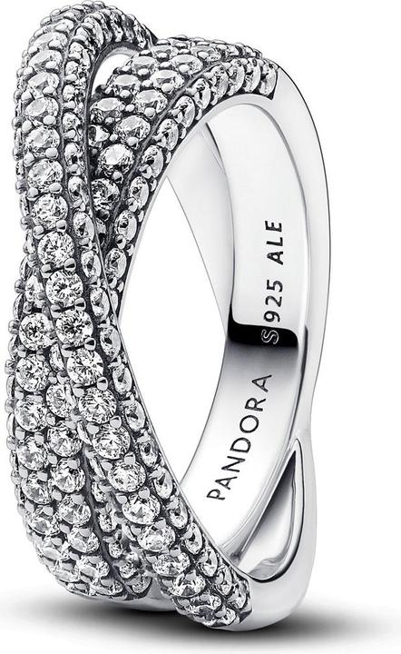 Produktbild Pandora Timeless Pavé Gekreuzter Doppelband Ring (14, 925 Silber)