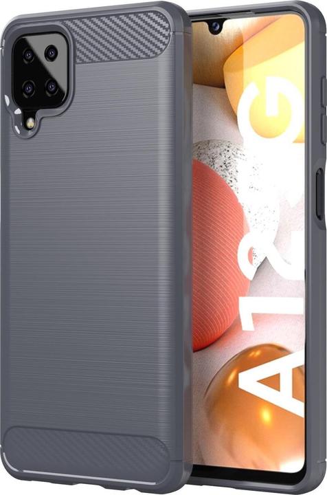 Image du produit Cadorabo TPU Ultra Slim carbon edelstahl Combi Cover (Samsung Galaxy A12, Samsung Galaxy M12)