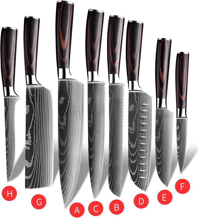 Immagine prodotto Kepeak Coltelli da chef in acciaio inox affilati (20 cm)