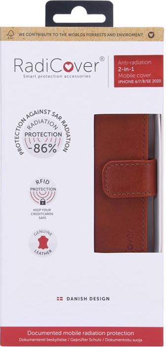 Image du produit Radicover Exclusive Étui de protection pour téléphone portable 2 en 1 11,9 cm (4,7 pouces) Folio Marron (Apple iPhone 6)