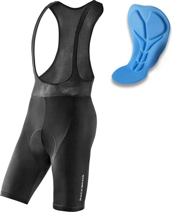 Actual product image Rockbros RK20024XL bib shorts with XXXXL insert - black (4XL)