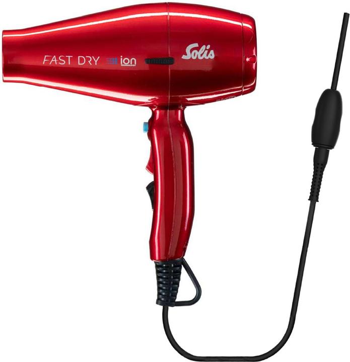 Produktbild Solis Fast Dry 360º ionic rot Profi Haartrockner mit 360° drehbarem Kabel (381)