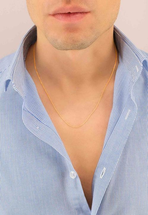 Immagine prodotto Muau Collana con ancora rotonda in oro rosa 750, 1,1 mm, 40 cm (Oro rosa 750/18 carati, 40 cm)