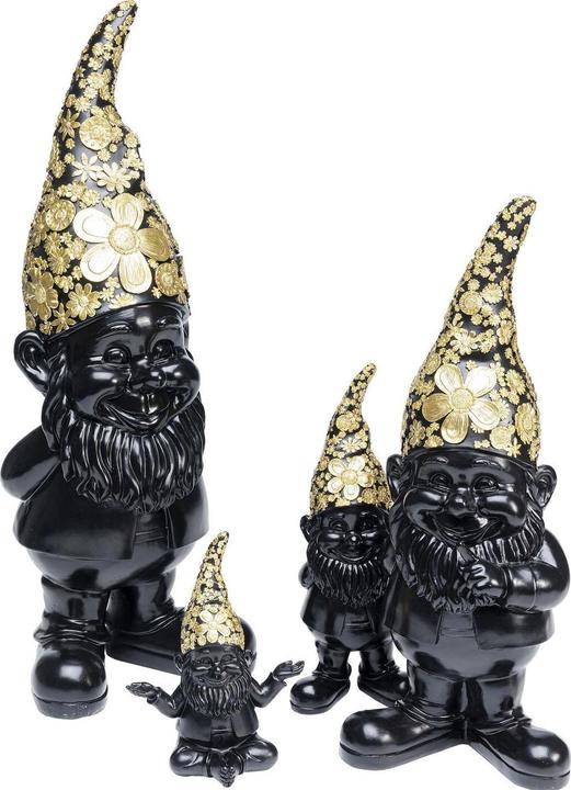 Image du produit Kare Design Figurine décorative Nain Meditation noir-doré 19 (12,5 x 18 x 22 cm)
