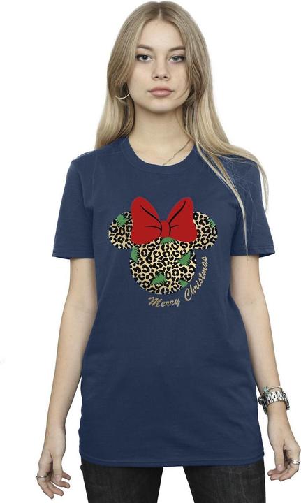 Immagine prodotto Disney Minnie Mouse Leopard Christmas Maglietta Ampia Donna (L)