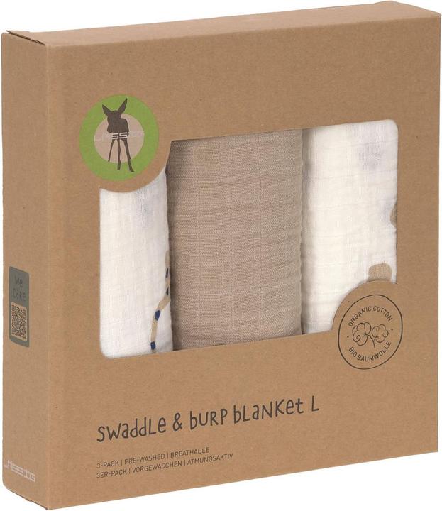 Image du produit Lässig Linge de couche 3 pièces L'Mateys bleu royal (85 cm, 85 cm)