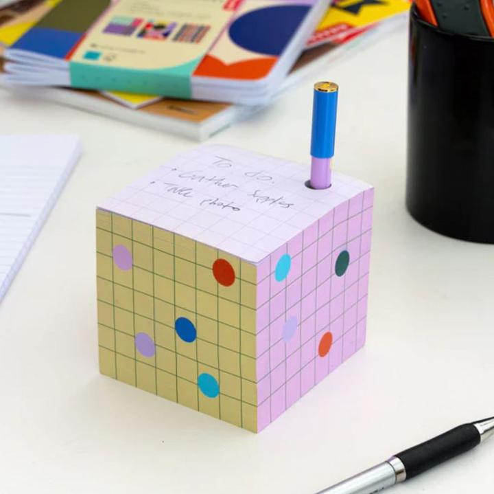 Actual product image Kikkerland Pen Holder Sticky Note Block