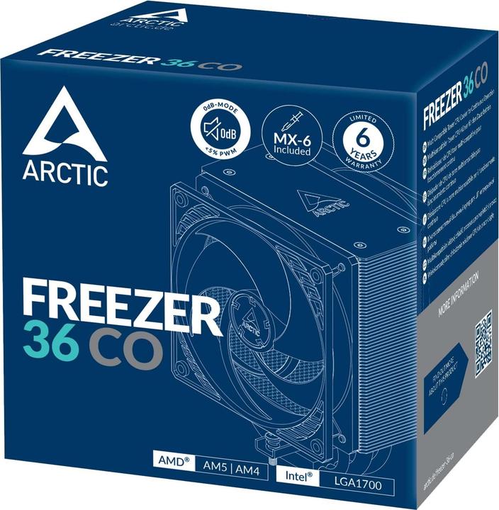 Productafbeelding Arctic Ventilator CPU Freezer 36 CO (24-7) LGA1700/1200/115x (159 mm)