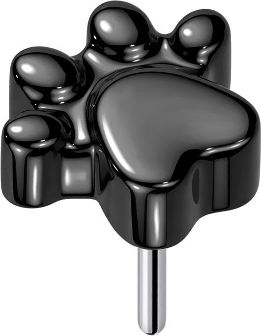 Star Piercing Threadless Pfote schwarz (ohne Messing, Titan G23)