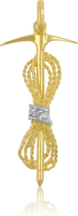 Actual product image Muau Rope and ice axe (750, White gold, 18K yellow gold)