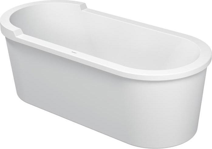 Produktbild Duravit Oval-Badewanne STARCK 180x80 freistehend 2 Rückenschrägen weiss (170 l, 180 cm, 80 cm)