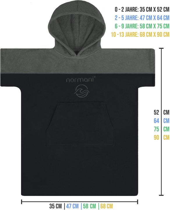 Produktbild Normani Kinder Badeponcho Puwai - 9019 (6, 7, 8, 9)