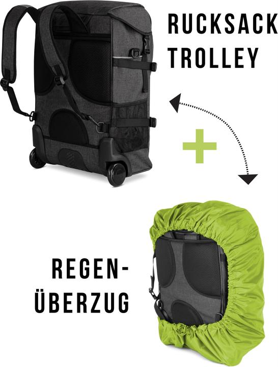 Actual product image Normani Rucksack mit Trolleyfunktion 37 L und Regenüberzug (37 l, M (50 - 90l))