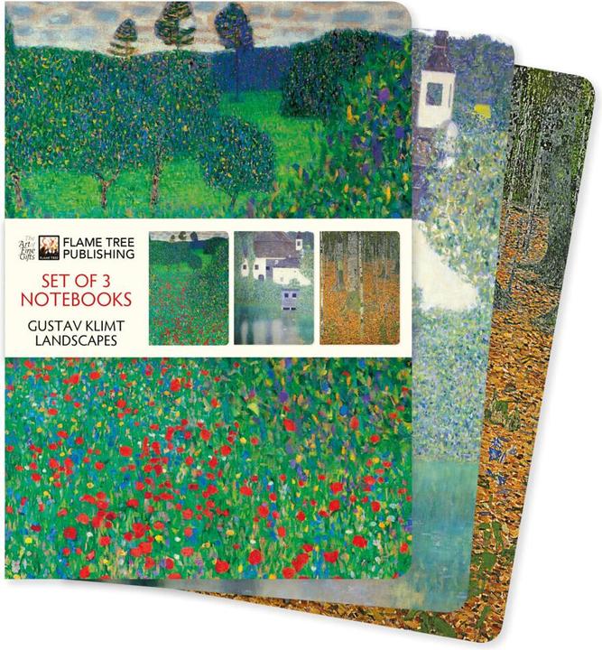 Image du produit Set de trois carnets de notes format A5 : Gustav Klimt, Paysages