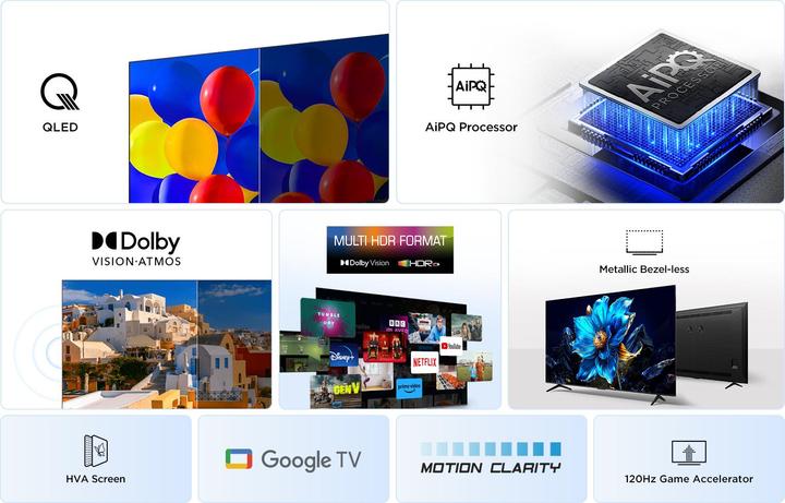 Productafbeelding TCL 43P7K (43", QLED, 4K, 2025)