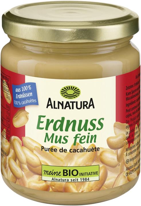 Produktbild Alnatura Bio Erdnussmus fein ohne Salz (250 g)