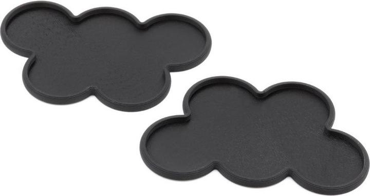 Tabletop-Art Movement Tray Rounded Edge 32 mm 5 s Cloud – Schwarz 2 Stk.