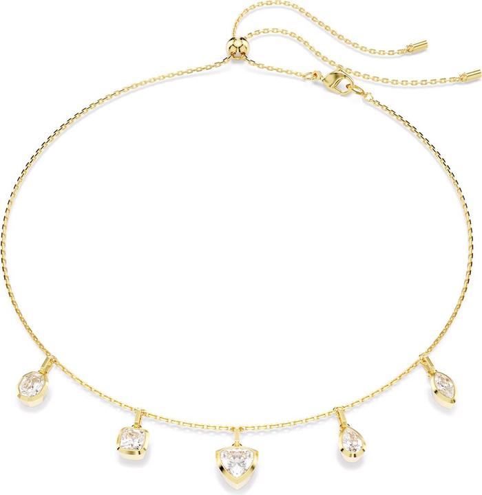 Produktbild Swarovski Imber Halskette Verschiedene Schliffe Weiss Gold (Swarovski Metall)