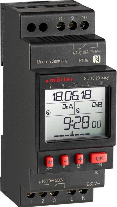 Actual product image müller Digital week clock