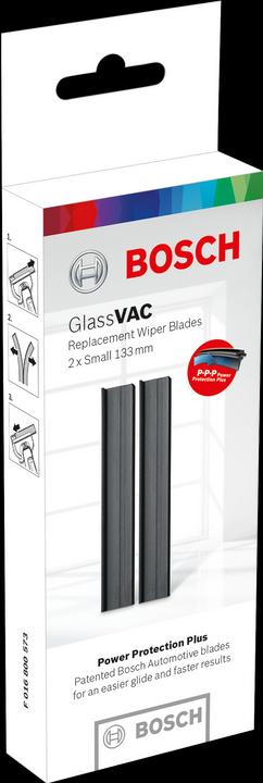 Produktbild Bosch Home & Garden Ersatzwischblätter klein für GlassVAC