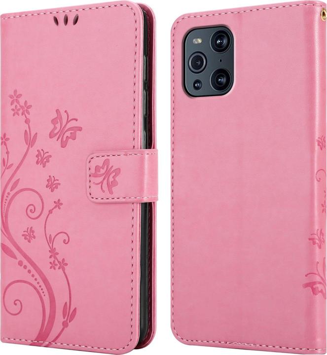 Actual product image Cadorabo Flower Book cover (Oppo Find X3 Pro)