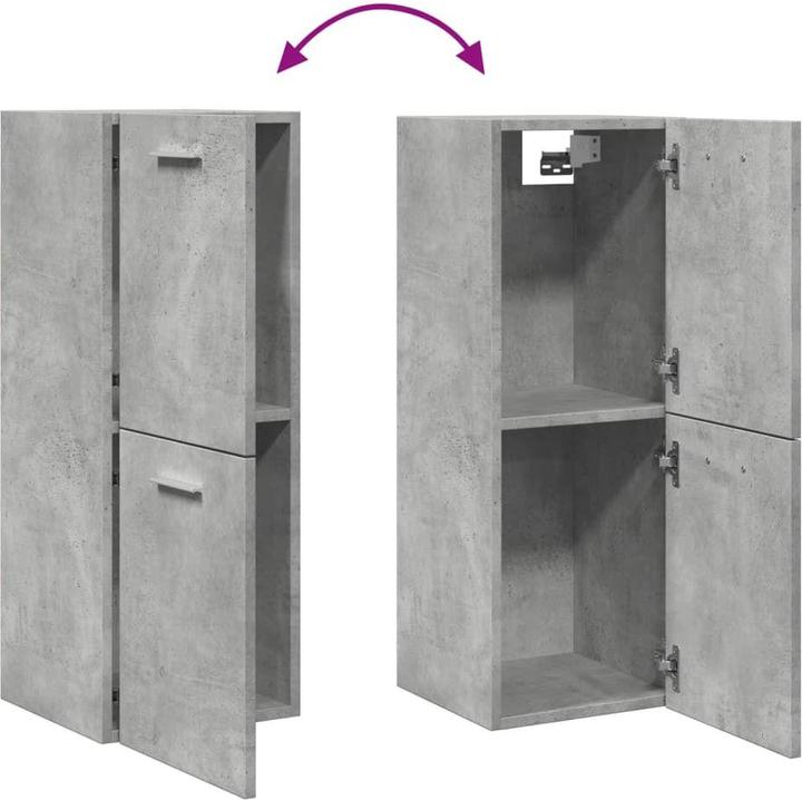 Actual product image VidaXL Bathroom wall cabinet Bathroom cabinet Concrete grey (30 x 30 x 80 cm)