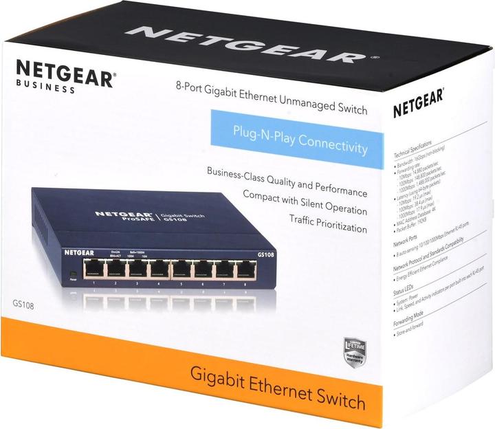 Produktbild Netgear Gs108ge (8 Ports)