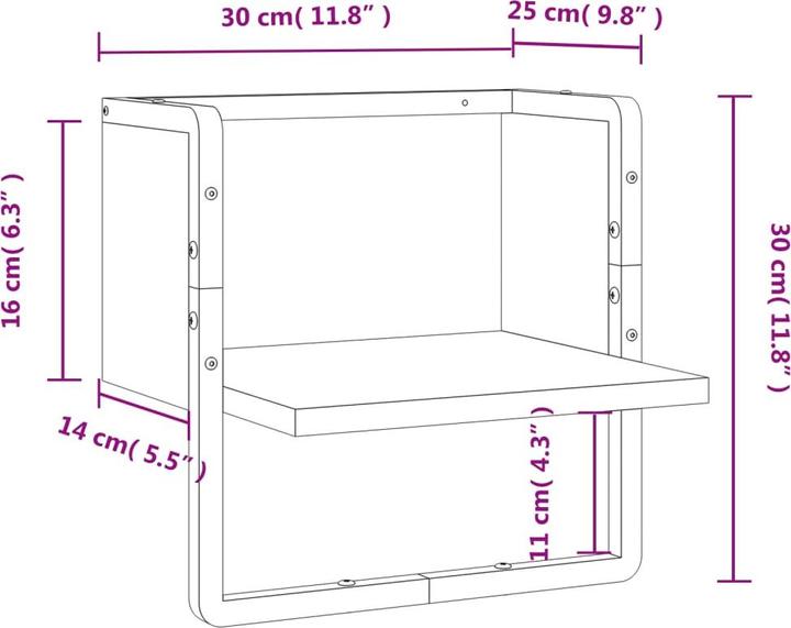 Produktbild VidaXL Guillermo (40 x 25 x 30 cm)