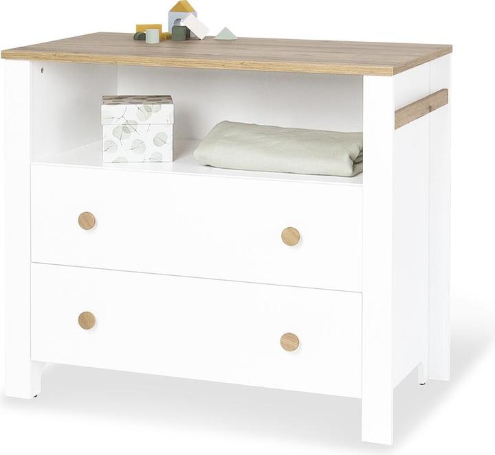 Actual product image Pinolino Lova" wide children's room set, 2-piece. (Changing unit, Baby cot)
