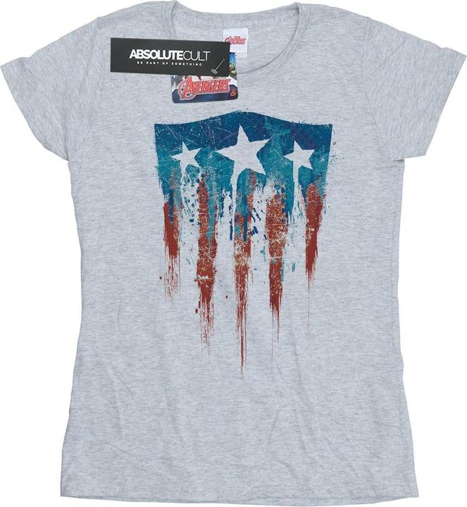 Captain America Flagge Schild Baumwolle TShirt