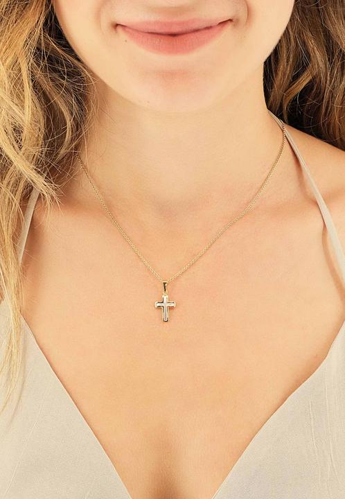 Produktbild Muau Pendant cross yellow gold 750, 21x11mm (750/18K Gelbgold)