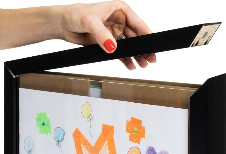 Actual product image Cocon Bilderrahmen für Kinderzeichnungen 35 x 26 x 5 cm, Schwarz (A4)