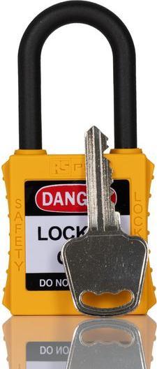 Actual product image Rs Pro Yellow 1-Lock Nylon Safety Lockout, 6.4mm S
