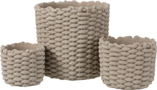 Image du produit J-Line Pot de fleurs Simeon 28.5 cm - Beige (29.50 cm)