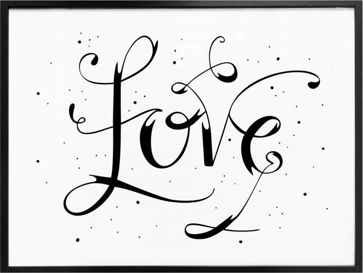 Actual product image Trenddeko Handlettering Love - white (30 x 24 cm)