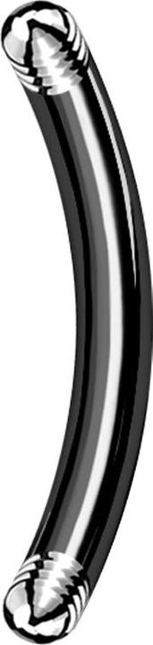 Image du produit Star Piercing Tige de banane noire (sans laiton, Acier chirurgical 316L)