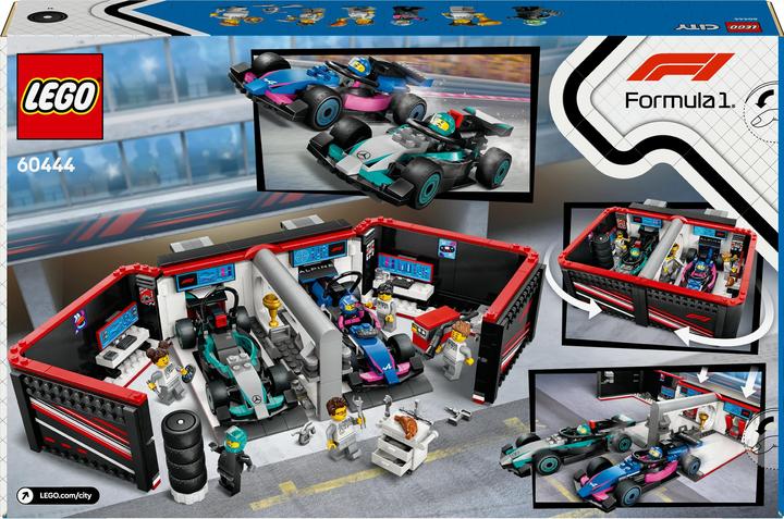 Immagine prodotto LEGO F1 Garage mit Mercedes-AMG & Alpine Rennautos (60444, LEGO City)