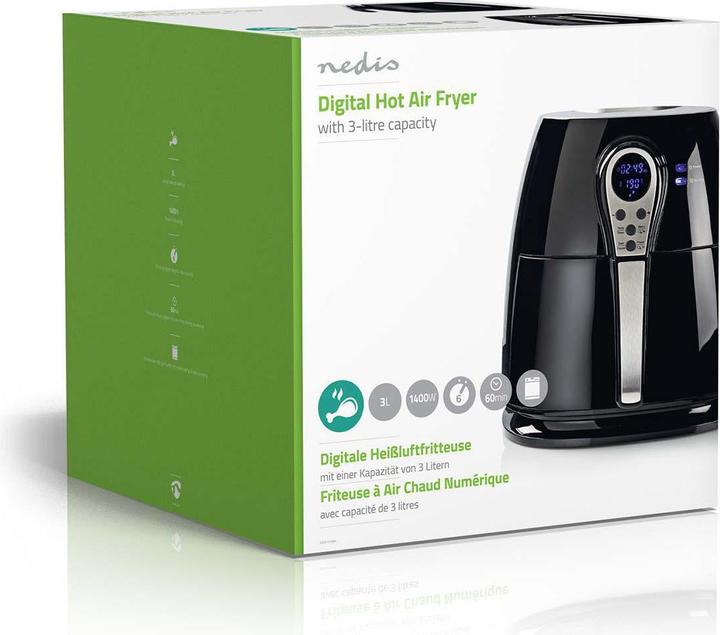 Productafbeelding Nedis Friteuse met luchttoevoer compatibel KAAF111EBK 3L (Noir) (EU-stekker)