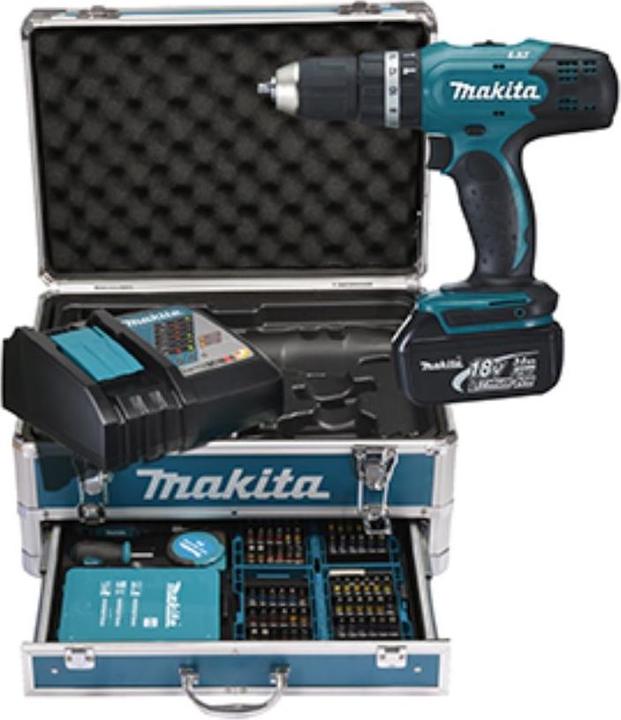 Actual product image Makita DHP453RFX2 Set (Rechargeable battery operated)