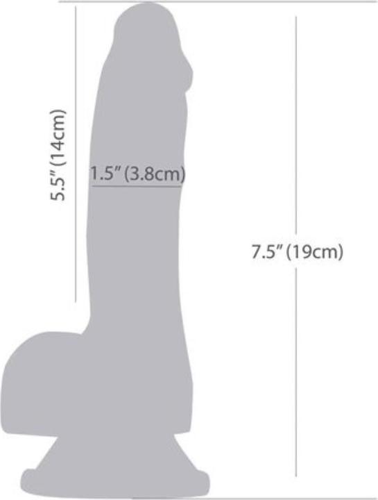 Actual product image Naked Addiction Brandon Glow In The Dark Dildo 19 cm