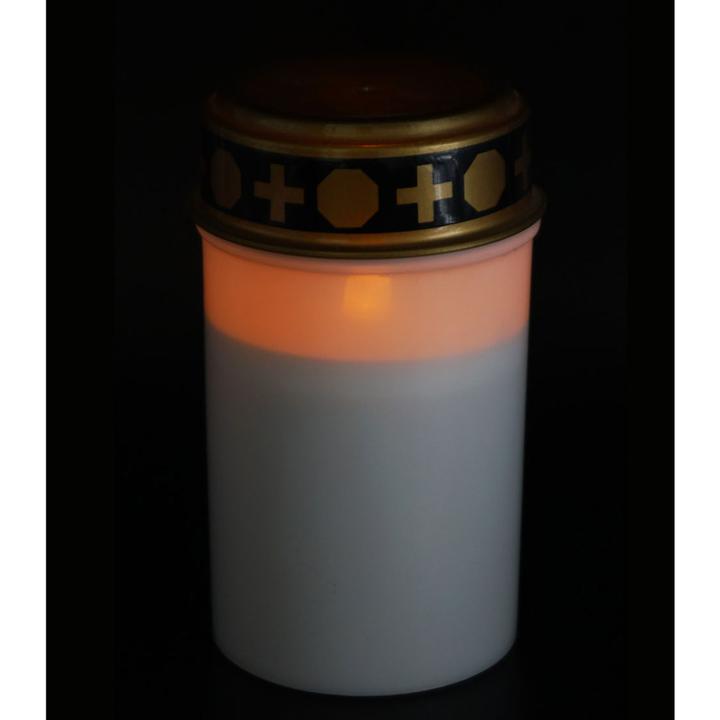 Immagine prodotto Top ten Set di 4 luci per tombe a LED, a batteria, bianco opaco, candela cimiteriale (4 x)