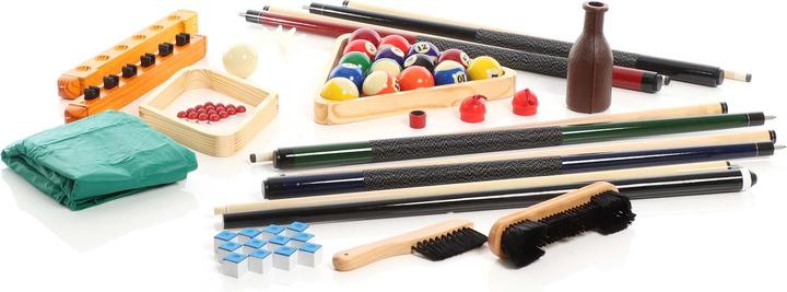 Produktbild Wiltec Billard Zubehör Set Komplettset Queue Dreieck Pool Kugel Snooker Kreide