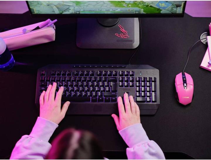 Actual product image Trust Gxt109p Felox Gaming Mouse Pink (Cable)