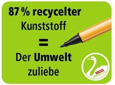 Produktbild STABILO GREENpoint umweltfreundlicher Filzschreiber (Schwarz, 1 x)