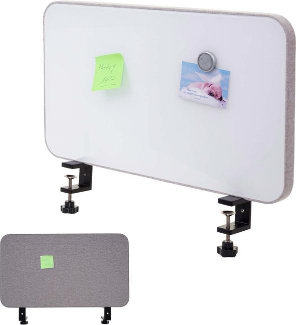 Actual product image Mendler Desk whiteboard, office privacy screen partition desk magnetic board pin board, fabric/textile - (60 x 35 x 3 cm)