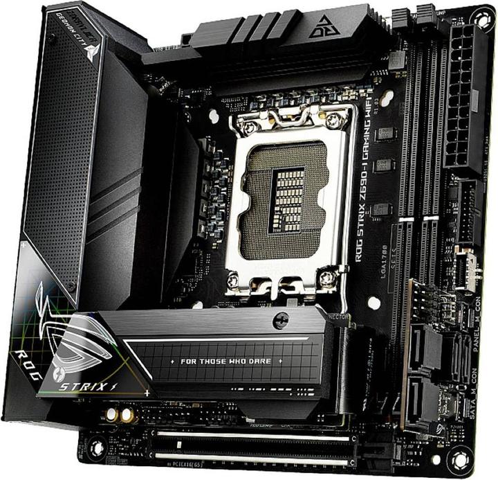 Produktbild ASUS ROG Strix Z690-I Gaming Wifi (LGA 1700, Intel Z690 (DDR5), Mini-ITX)